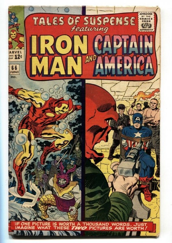 Tales Of Suspense #66 comic book 1965- Origin of RED SKULL- Iron Man Hitler FN-