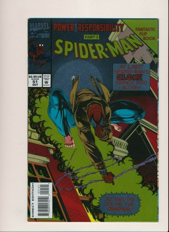 Marvel Comics Spider-man #51 Deluxe Edition Gold Foil Flip Book ~ VF+ (HX997)