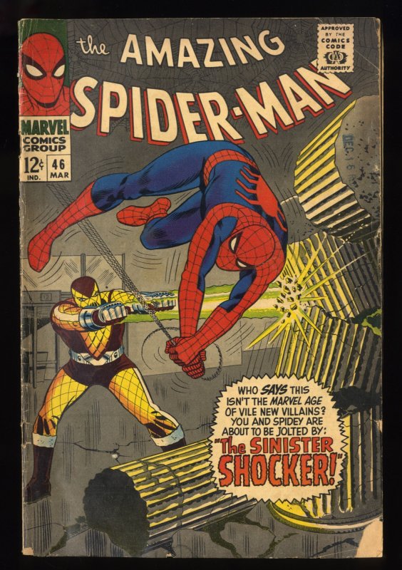Amazing Spider-Man #46 GD+ 2.5 1st Appearance Shocker!
