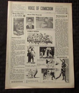 1967 VOICE OF COMICDOM #9 Fanzine VG+ Al Williamson Barbarella 4 pgs