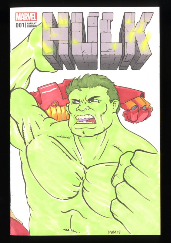 Hulk (2017) #1 NM 9.4 w/ Cover Sketch! Blank Variant