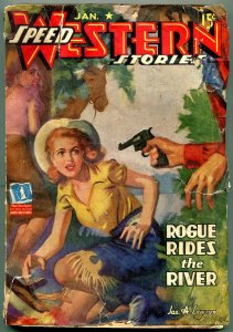 Speed Western Stories Pulp #1 January 1943- HJ Ward- Lawson G