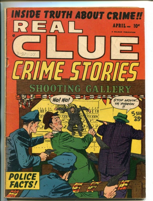 REAL CLUE CRIME STORIES VOL 6 #2 1951-HILLMAN-VIOLENT PRE-CODE CRIME-MC CANN-vg