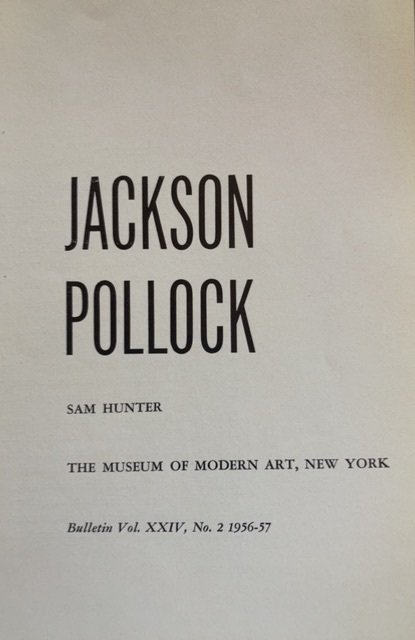 Jackson Pollock, MOMA, Hunter,1956