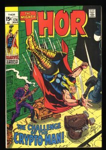 Thor #174 VG/FN 5.0 White Pages 1st Appearance of Crypto Man!