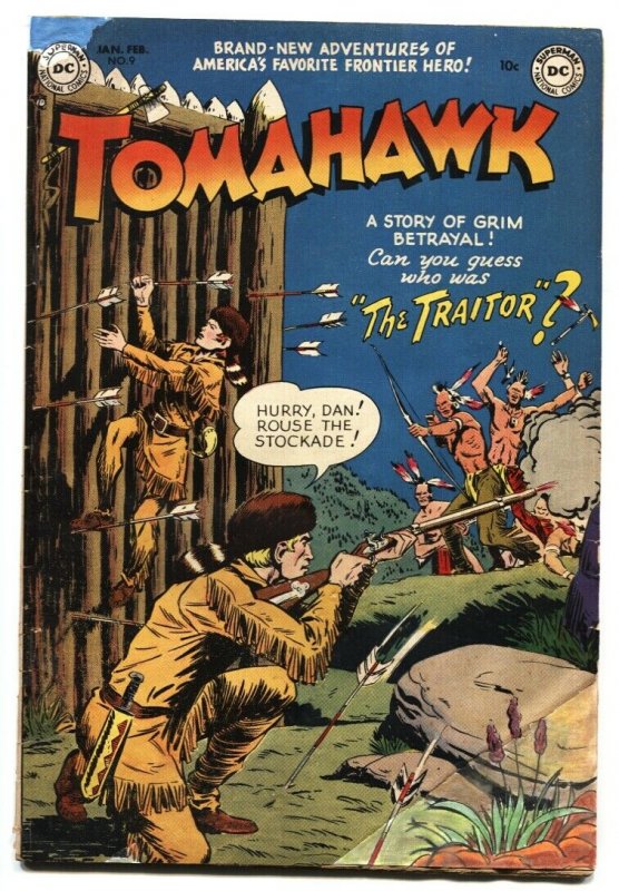 TOMAHAWK #9 DC WESTERN -INDIAN ATTACK- GOLDEN AGE VG restored