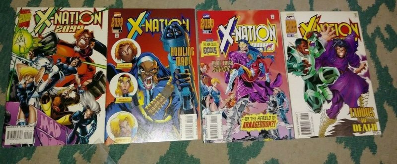 X  NATION 2099 #  2 3 4 6 1988 MARVEL X MEN FUTURE NEW  MUTANTS EXODUS