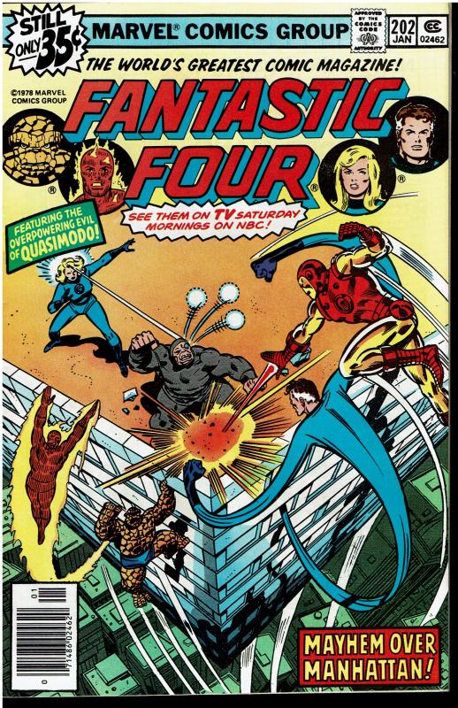 Fantastic Four #202, 8.0 or Better - vs Quasimodo