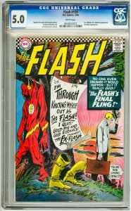 The Flash #159 (1966) CGC 5.0! White Pages! small cracks on slabs