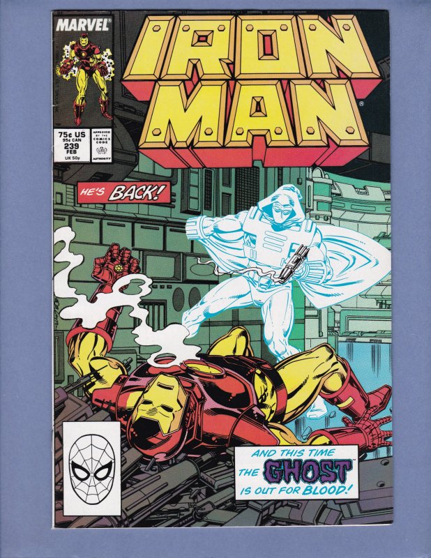 Iron Man #239 VF/NM Justin Hammer Marvel 1989