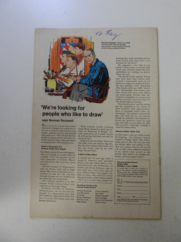 Fantastic Four #73 (1968) FN+ condition ink back cover