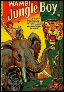 Wambi Jungle Boy #11 1951- Tiger Elephant cover- Fiction House POOR 