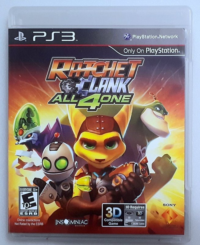 Ratchet Clank All 4 One Sony PS3 Video Game Comics Toy Collectible CD Case Only