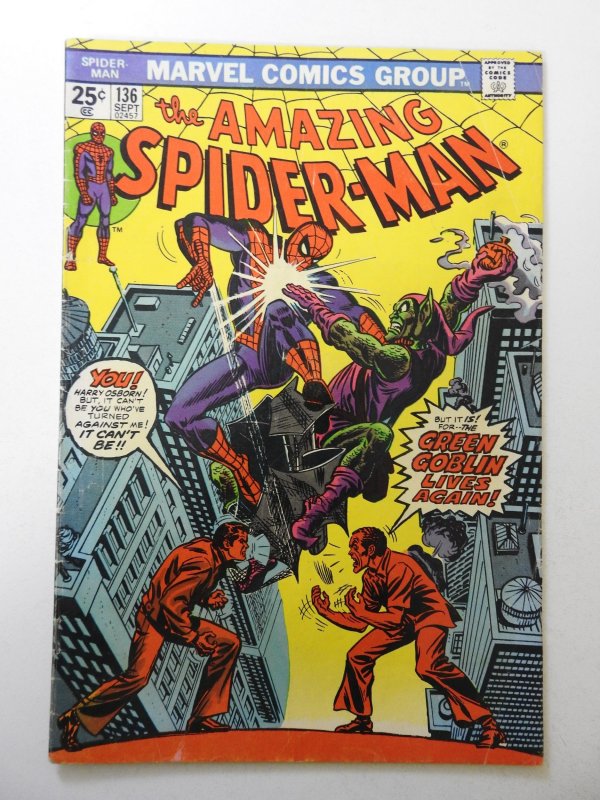 The Amazing Spider-Man #136 (1974) VG Condition MVS intact!