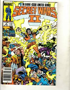 Lot of 9 Secret Wars II Marvel Comic Books 1 2 3 4 5 6 7 8 9 Beyonder DS3