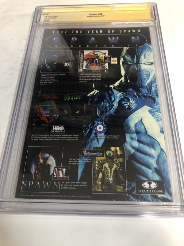 Spawn (1997) # 62 (CGC 9.8 SS) Signed Greg Capullo * Image Comics *