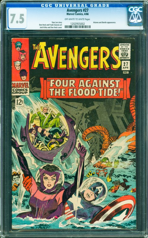 Avengers #27 CGC Graded 7.5 Attuma and Beetle appearance.