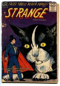 Strange #2 1957- Ajax Horror comic book- Giant Cat cover