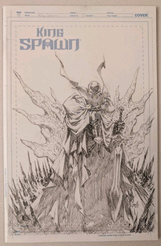 King Spawn #1 1:50 NM Capullo Sketch Incentive Variant Key Issue