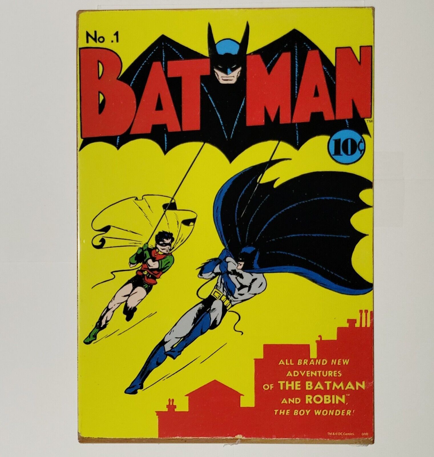 New BATMAN Comic Cover METAL SIGN Mirror Back Heavy Gauge 8x11 (DC