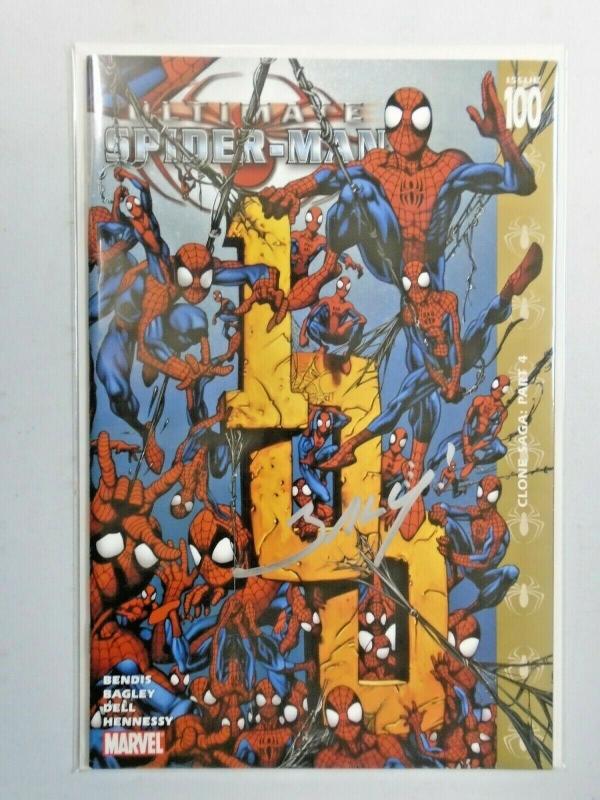 Ultimate Spider-Man #100 signed Wizard Edition COA 8.0 VF (2006)