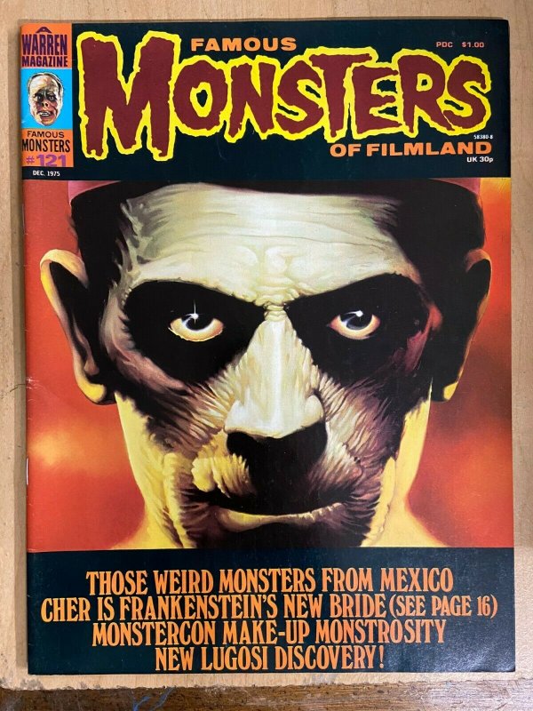 FAMOUS MONSTERS OF FILMLAND #121 (Warren, 12/1975) VF Karloff Mummy Cover