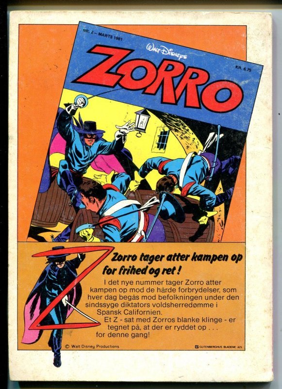 Onkel Joakim #6 1981-Disney-Danish-Uncle Scrooge-Carl Barks-Mickey Mouse-G/VG