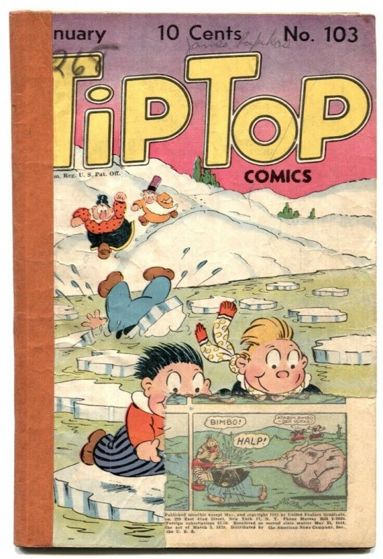 Tip Top Comics #103 1945- Captain and the Kids- low grade