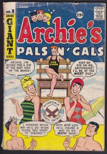 Archie's Pals'n'Gals #9 3.0 GD/VG Archie Comic - Summer 1959 