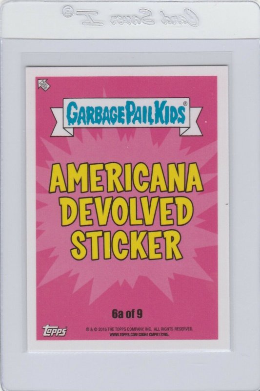 Garbage Pail Kids Croz Nut 6a GPK 2016 American As Apple Pie In Your Face