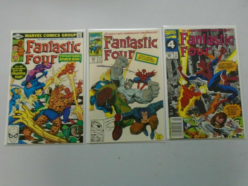 Fantastic Four lot of 3 different Spider-Man appearances avg 8.0 VF