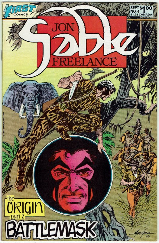 Jon Sable, Freelance #4 (1983 v1) First Comics Mike Grell NM-