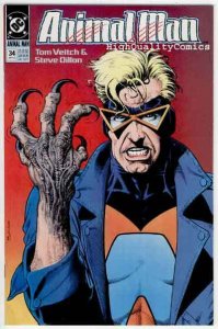 ANIMAL MAN #34, NM, Vertigo, Steve Dillon, Tom Veitch, 1988 1991, Brian Bolland