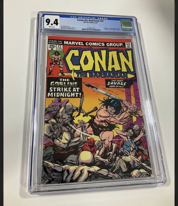 Conan 47 cgc 9.4 wp marvel 1975 