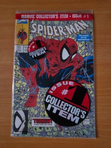 Spider-Man #1 Todd McFarlane Green Variant SEALED POLYBAG ~ NEAR MINT NM ~ 1990