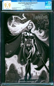Lady Death Imperial Requiem #1 Brereton Ultimate Noir Ed. Coffin CGC 9.9 Ltd /40