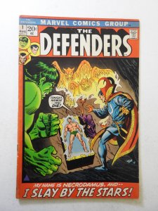 The Defenders #1 (1972) VG+ Condition moisture stains