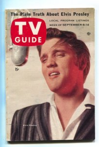 MAG: TV Guide September 8 1956-Elvis Presley-no label!-Illinois ed