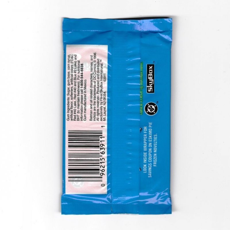 DC BATMAN & ROBIN ACTION PACKS | 1996 FLEER/SKYBOX | 6 CARDS W/ FREE GUM INSIDE