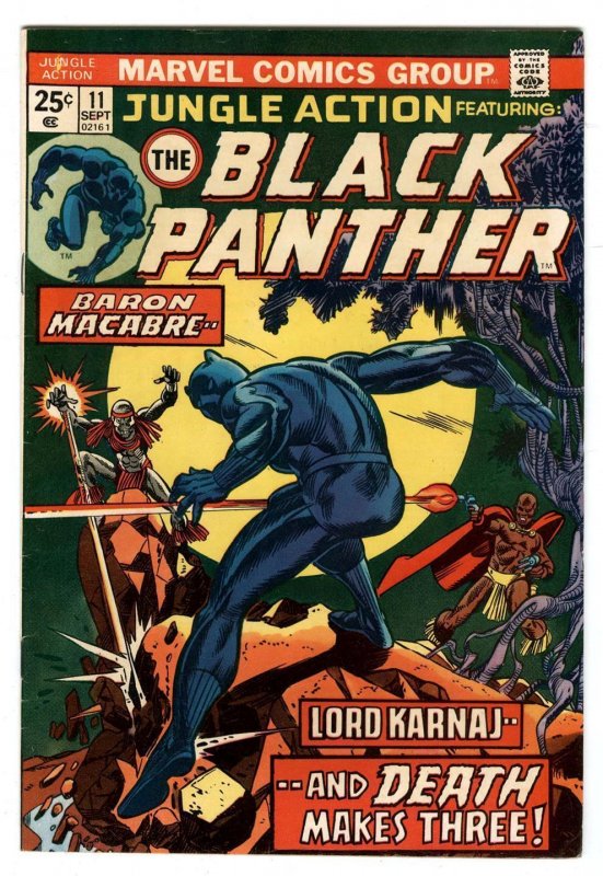 JUNGLE ACTION #11 Sept 1974- 1st appearance of Lord Karnaj -Marvel Black Panther 