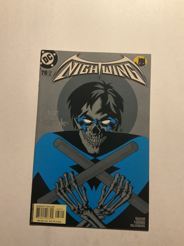 Nightwing 78 Near Mint Nm Signed Delperdang Dc Comics 