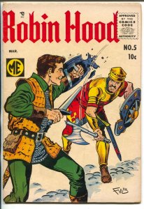 Robin Hood #5 1956-ME-Frank W Bolle art-Red Knight-Sir Gallant-FN-