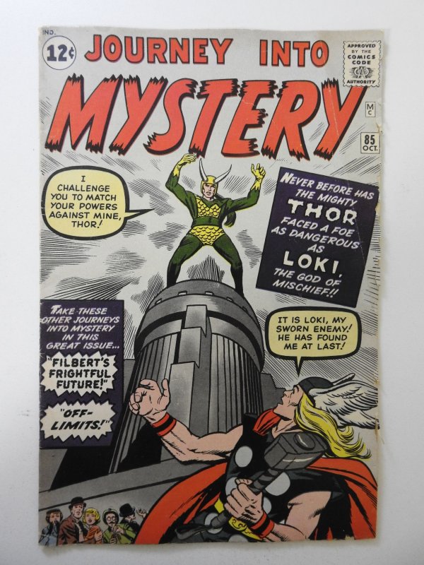 Journey into Mystery #85 (1962) VG+ Condition 1st Appearance of Loki!
