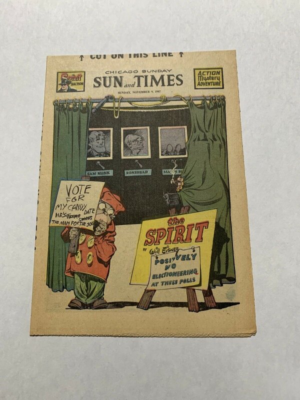 The Spirit Comic Book Section Sunday November 9 1947 Nm Near Mint