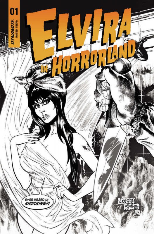 Elvira In Horrorland #1 Cover F 10 Copy Variant Edition Acosta Black & White 