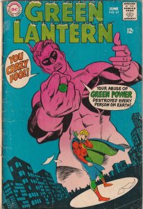 Green Lantern # 61 VG- DC 1968 Golden Age Green Lantern Appearance [Y2]