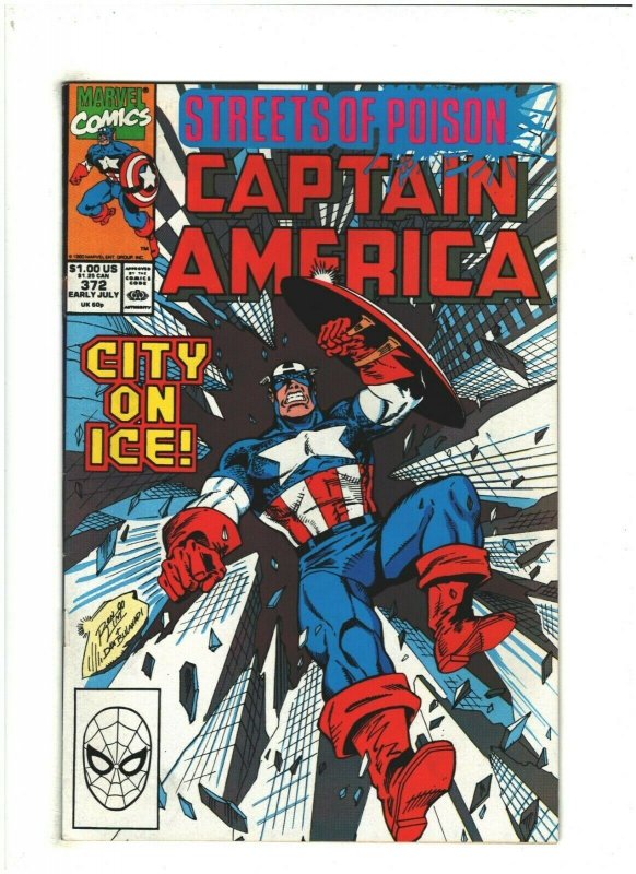 Captain America #372 Marvel Comics Streets of Poison U.S. Agent VF+ 8.5 