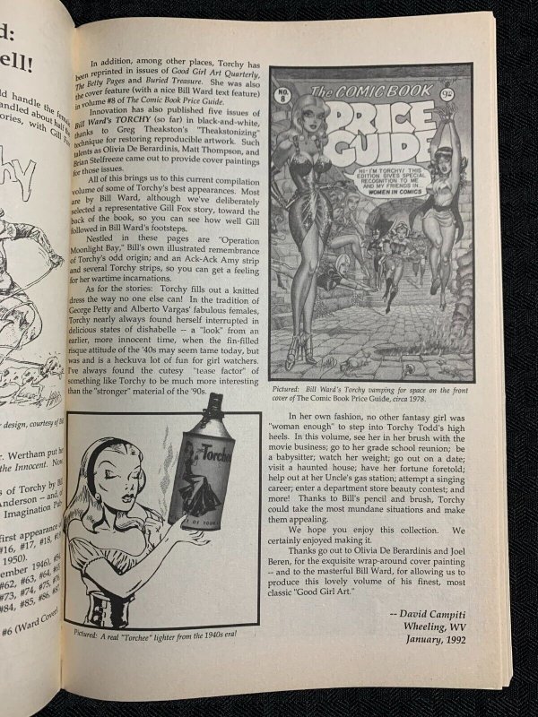 1992 BILL WARD'S TORCHY The Blonde Bombshell Book 1 SC FN 6.0 1st Innovation