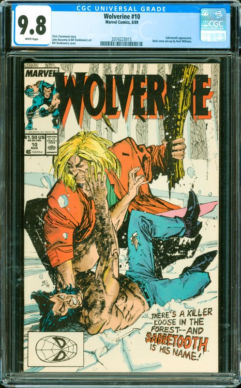 Wolverine #10 CGC Graded 9.8 Sabretooth appearance.