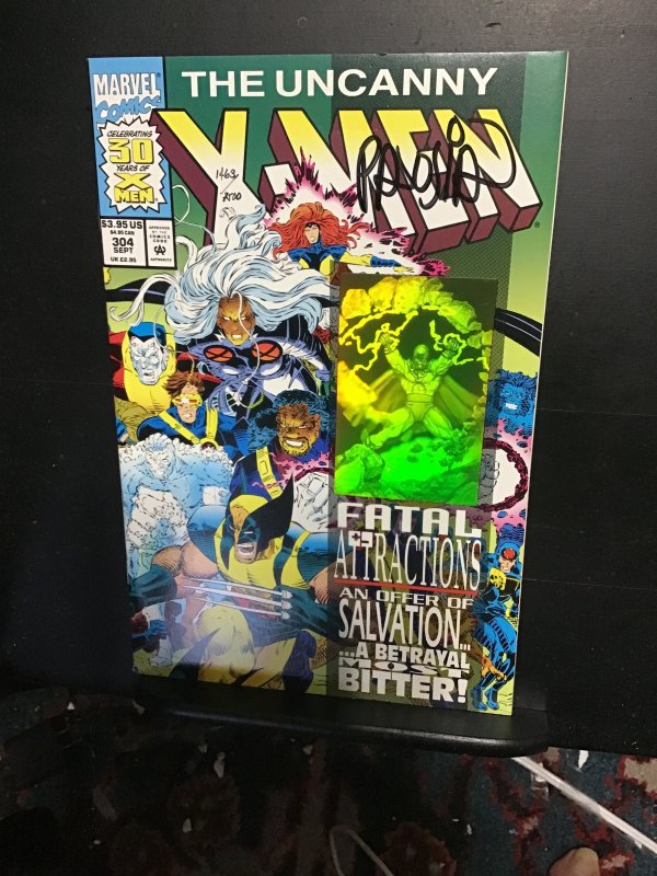 The Uncanny X-Men #304 (1993) sign certified Panosian, artist! Hologram cvr NM-
